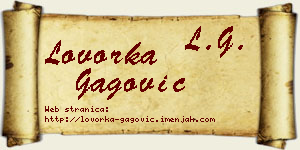 Lovorka Gagović vizit kartica